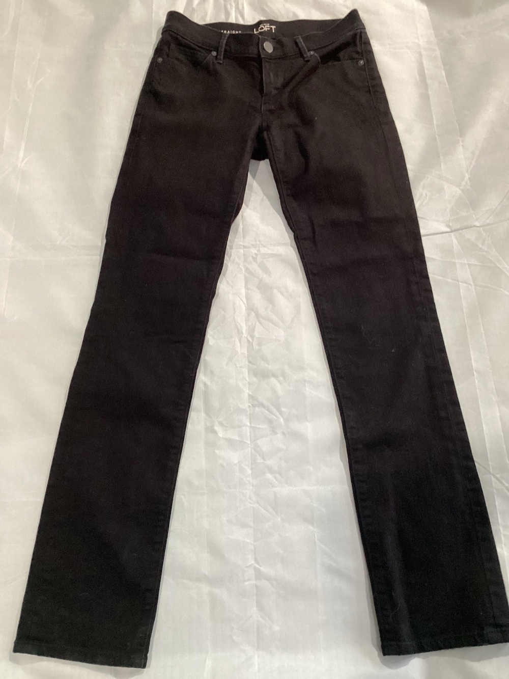 LOFT Women's Black Straight-Leg Jeans size 25